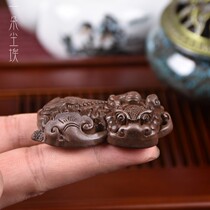 Mini Purple Sand small tea pet recruit the bao - tai tea ceremony pet tea table tea plate small furnishings