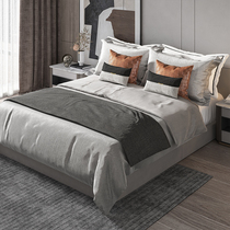 Model room bedding light luxury Hong Kong style American modern new Chinese soft dress Curry bedding Eleven sets