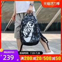 Nike Nike big logo backpack male 2021 autumn new travel sports bag college student school bag backpack female