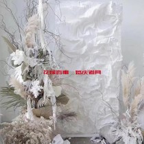 Wedding stage handmade DIY wrinkled paper white hand kneading paper art wedding props window decoration