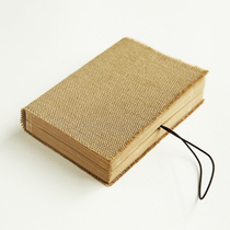 Super thick linen burlap notes hand book literary retro creative simple page kraft paper business notebook