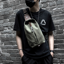 Summer chest bag men bag shoulder bag sports running bag casual retro canvas shoulder bag Tide brand small bag backpack men