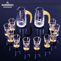 Dammosi high-grade gold foil white wine cup small wine set Crystal glass household bullet cup gift box