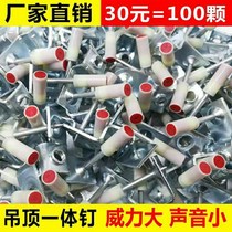 One-piece nail ceiling artifact silencing one-piece nail shooting nail gun nail decoration artifact nail tube card fire nail