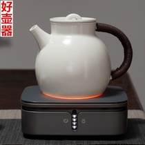 De Mingtang electric pottery stove tea stove cat eye second generation intelligent silent white clay pot small household tea boiling water utensils