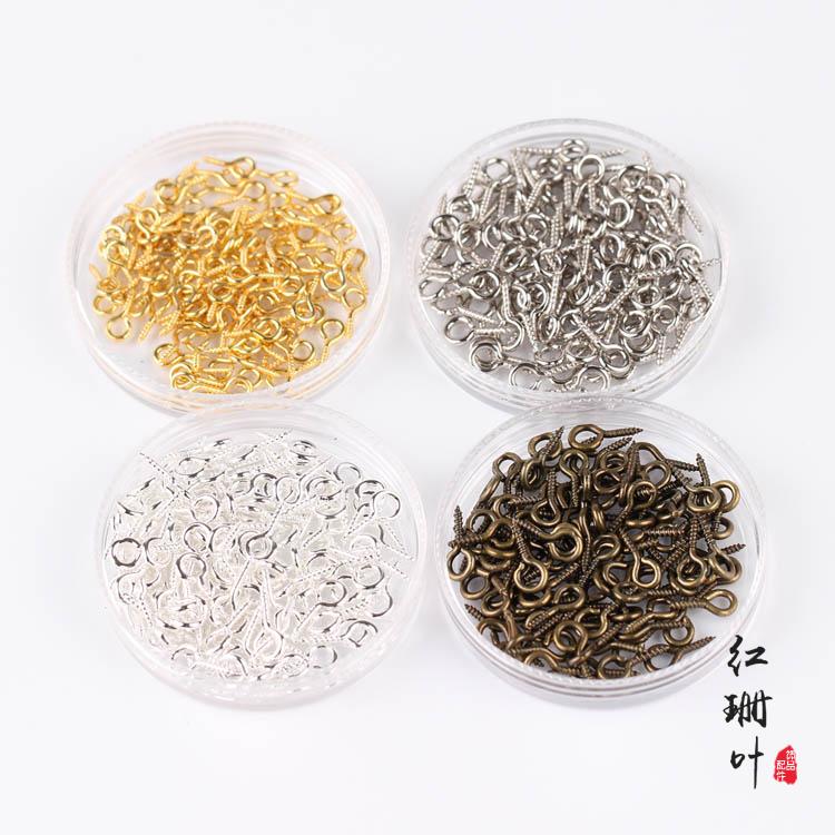 Metallic sheeps eye sheeps horn nail sheeps eye nail link buckle 9-word needle screw soft ceramic bracelet necklace hanging