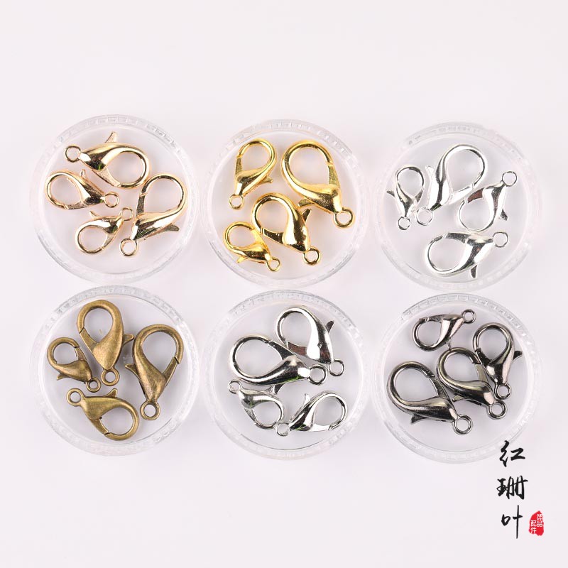 Diy jewelry accessories beaded material necklace buckle handmade material bracelet buckle connection buckle lobster buckle 12-18MM