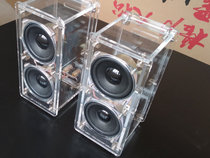 3 inch Full Frequency column transparent acrylic speaker desktop computer speaker 2 0 maze box double 11