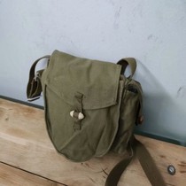 Old goods original 60s earthy yellow 56 style five or six bullets canvas liberation satchel bag made oblique cross shoulder shoulder