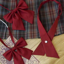 Mori Nu Tribe JK Cross Red Bow Tie Flat Horn Feather Root Accessory Shirt with Bow Small Thing New Style