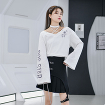 Original Mori tribe street fashion neck V-collar sexy careful machine two-piece set trend spring 2021 Spring