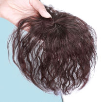 Wig female partial overhead wig piece full real hair replacement thin mini natural white hair hand woven hair block