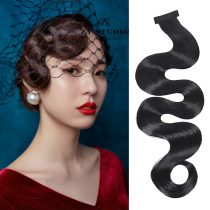 Ancient costume wig Liu Hai film cheongsam Republic of China Shanghai China corrugated headdress retro big wave fake bangs