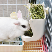 Rabbit Cage Bowl Feeding Grass Feeding Basin Rabbit Bowls Food Trough Suspension Fixable Anti-Pickpocket Feeder Dragon Cat Food Feed Box Grass Racks