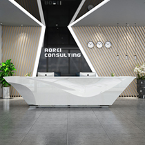 Custom Simple Modern Company Hotel Beauty Salon Consultation Front Desk Commercial Baking Paint Bar Custom Counter