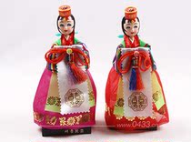 Korea original imported hanbok mini doll wedding doll high 21X wide 8X thick 6cm H-P01385