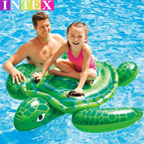 INTEX turtle shape childrens Mount adult inflatable turtle floating drain water toy seat boat kid swimming ring
