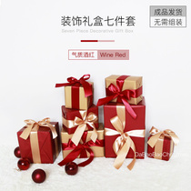 Festive New Years New Year Decorative Gift Boxes Red Shop Windows Swing Pieces Head Scene Arrangement Beauty Chen Great Gift Box Finished Products