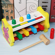 One-year-old baby toy happy hamster toddler puzzle hammer early education baby beating mouse percussion game