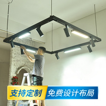 Clothing store track spotlight boom commercial supermarket store dedicated telescopic boom suspension rail bridge