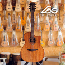 LAG T98ACE electric box Folk travel surface Single mahogany panel guitar notched A barrel type playing folk