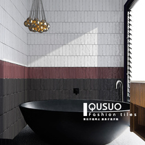 Fun place Spanish toilet bathroom tiles net red restaurant bar small square brick kitchen balcony wall brick