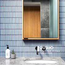 Fun ceramic long strip mosaic tile restaurant background wall ins Nordic kitchen bathroom wall tiles
