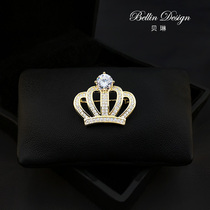 High - end sophisticated Korean Crown Brocknel Woman suit with temperament chest accessories open pin decoration 3629