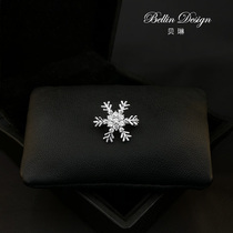 Mini delicate small snow pin brooch female shirt collar anti - walking pin fixed clothes needle accessories 3329