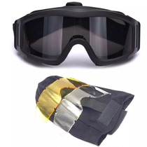 Wolf outdoor glasses Desert Tactical goggles goggles military enthusiasts wind shatter-resistant equipment three lens installed