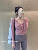 YEUNGSUKHAN oil painting cardigan * autumn and winter womens strap blouse yoga wear fitness sports thin coat