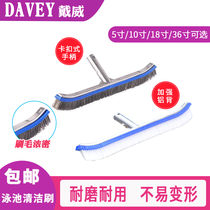 Pool bottom brush Pool wall wire brush head cleaning cleaning brush 10 inch swimming pool fish pool aluminum back pool brush tool