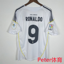 09-10 King's Cup Real Madrid home white short sleeve No. 9 C Robenze Makaka No. 8 Er No. 7 retro jersey