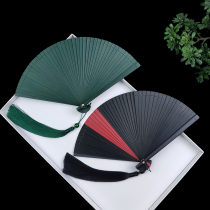 Full bamboo folding fan hollow folding mini fan 5 inch 6 inch carry-on Chinese style antique red black classical dance fan