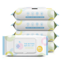 Plant wipes 80 pumps pack cover baby hand wipes towel 5 packaging manufacturer