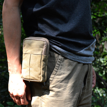Mobile phone pocket Mens bag Dry live multifunction Mini Canvas Bag Wear Leather Strap Casual Double Barrier small hanging bag Smoke bag