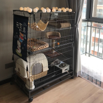 Lashige household cat cage foldable double-layer luxury cat villa large three-story two-story cat house