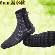 Export 5MM diving boots mens high-top warm paddle board surfing non-slip deep diving warm diving shoes traceability shoes