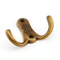 Direct selling 1048 high-grade export coffee bronze European clothes hook antique clothes hook double hook coat hook