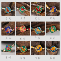 Twelve Zodiac anklet bell sound antique anklet women sexy Net red tide Chinese style foot chain accessories