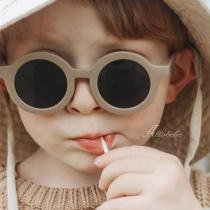 Denmark GRECHCO Childrens sunglasses retro fashion male girl tide glasses UV400 Anti-UV sunglasses
