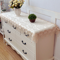 Shoe cabinet cover cloth dresser tablecloth bucket cabinet dust cloth lace cover towel modern simple cloth wine cabinet TV cabinet