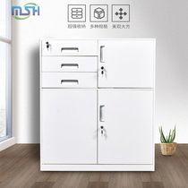 Office combination short cabinet iron sheet multi-layer drawer cabinet filing cabinet multi-bucket locker with lock printer cabinet under table