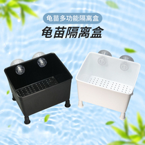 Turtle seedling isolation box black and white hair color box feeding box small turtle multi-function fish tank Guppy incubation box filter box