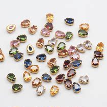 Mr. Elk Deer 7 * 10mm Drop Colored Zircon Stone Claw Drilling Method Embroidery Material Multi-Section Hollowed-out Hand Seam Drill