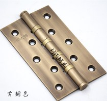 New 5-inch hinge 4-inch bronze silent copper brass door no slotted child female hinge black flat open thickened