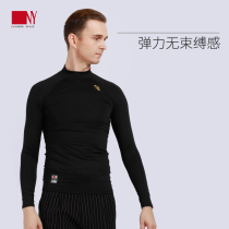 Nayi male high collar classic yellow standard modern dance adult practice uniform long sleeve standard dance