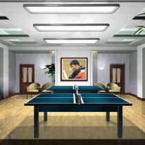 Table tennis shadowless lamp LED flat chandelier Indoor sports lighting special lights Energy-saving anti-glare