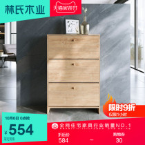 Lins wood balcony corner shoe cabinet home door flip bucket simple storage locker large capacity HS1N