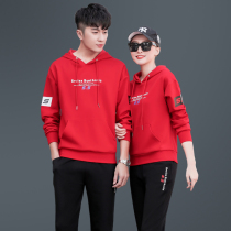 361 Tide Card Sportswear Suit for men and women Spring and autumn season easy Lianhood lovers clothing and casual running suit Two sets